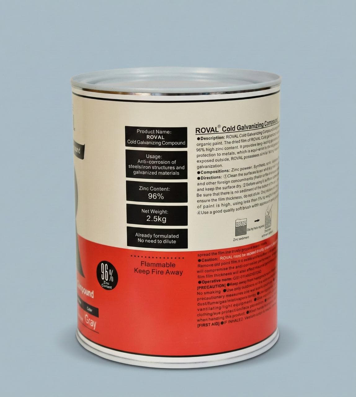 ZRC Paint Cold Galvanizing Compound ROVAL